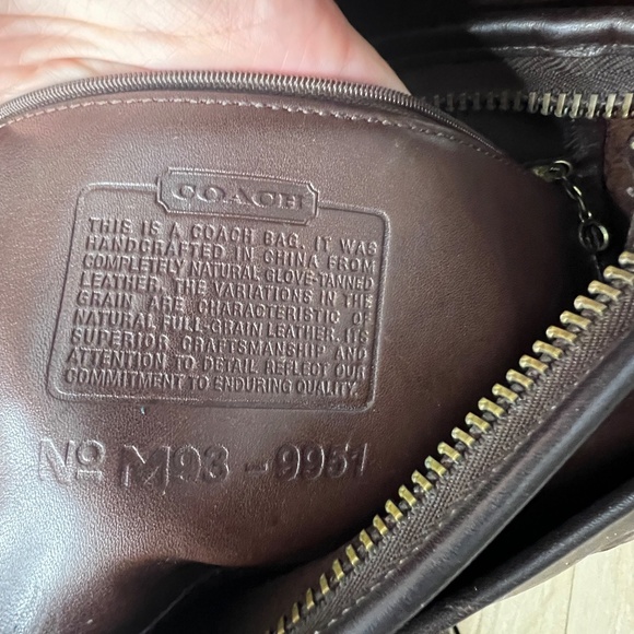 Vintage Coach Patricia's Legacy Bag in dark brown leather Crossbody Style 9951 - Picture 12 of 12